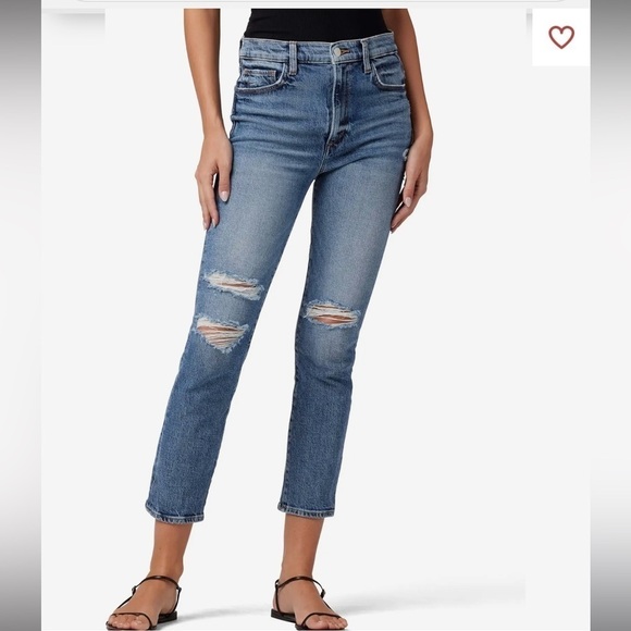 Joe’s Jeans Women Size 25 The Luna High Rise Cigarette Crop Distressed B - Picture 3 of 10